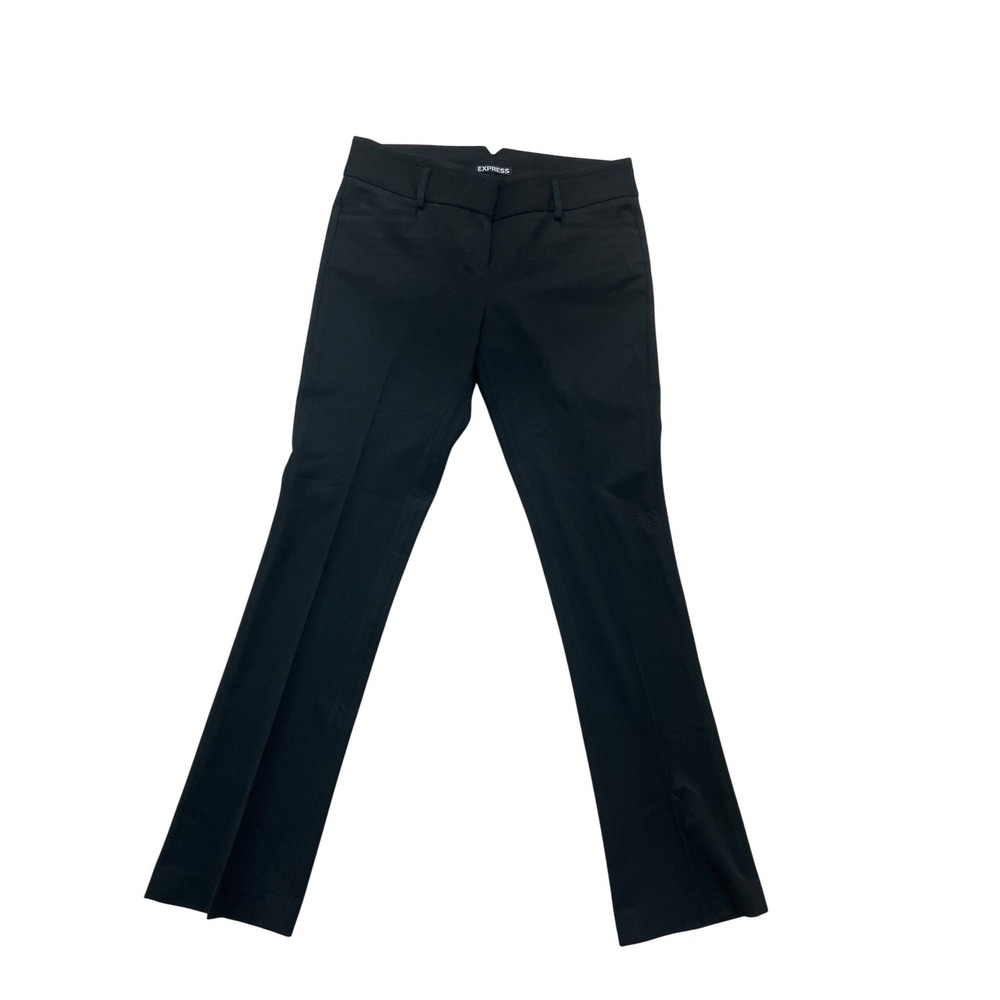 Express Black Dress Pants Womens Straight Leg Stretch Work Trousers